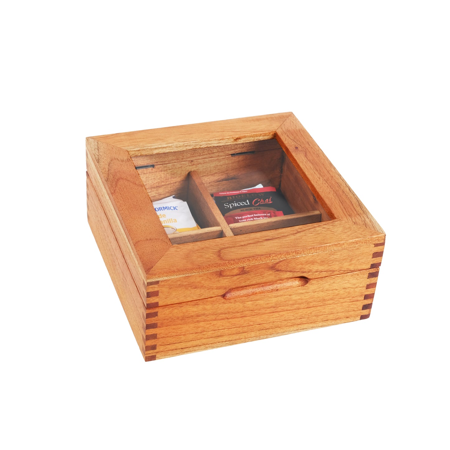 Caja Organizadora de Té elaborada en Madera de Cedro
