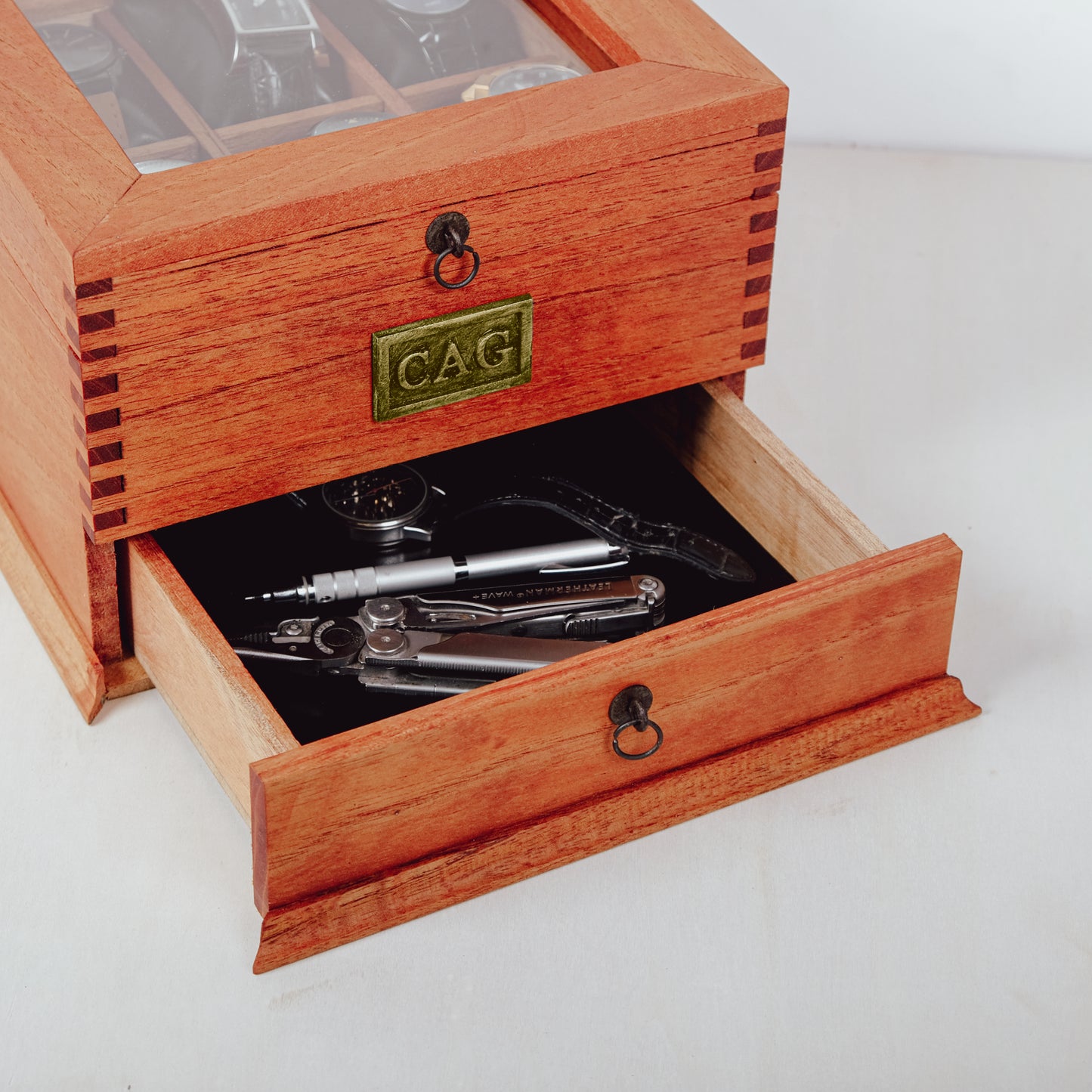Caja de Reloj Personalizada Cedro