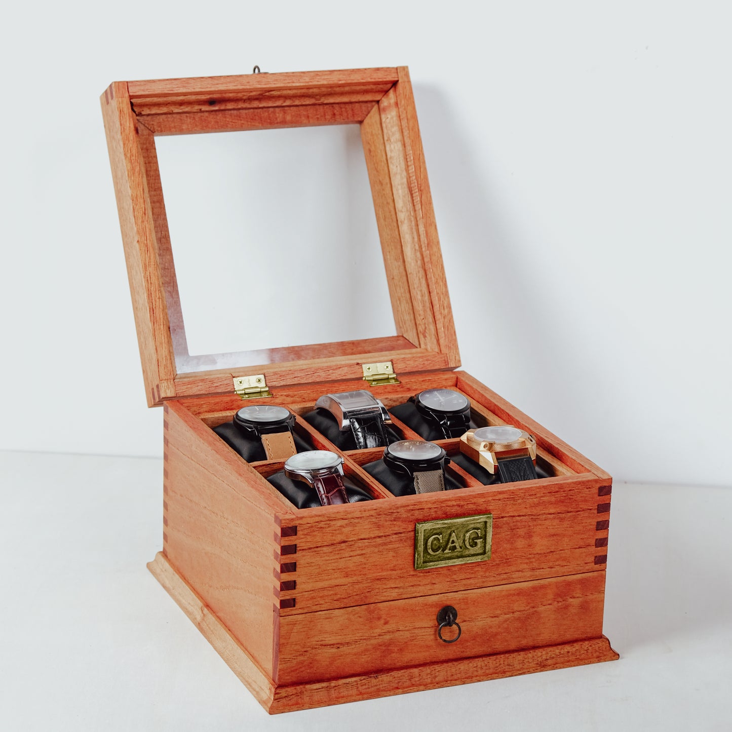 Caja de Reloj Personalizada Cedro
